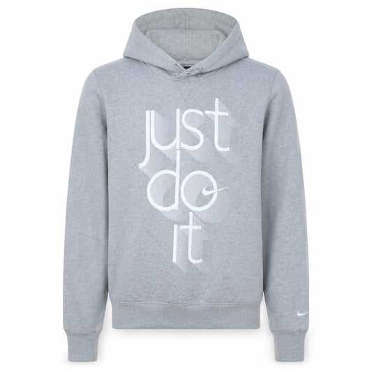 Nike Men's Grey Just Do It Dri-Fit Pullover Hoodie Size S