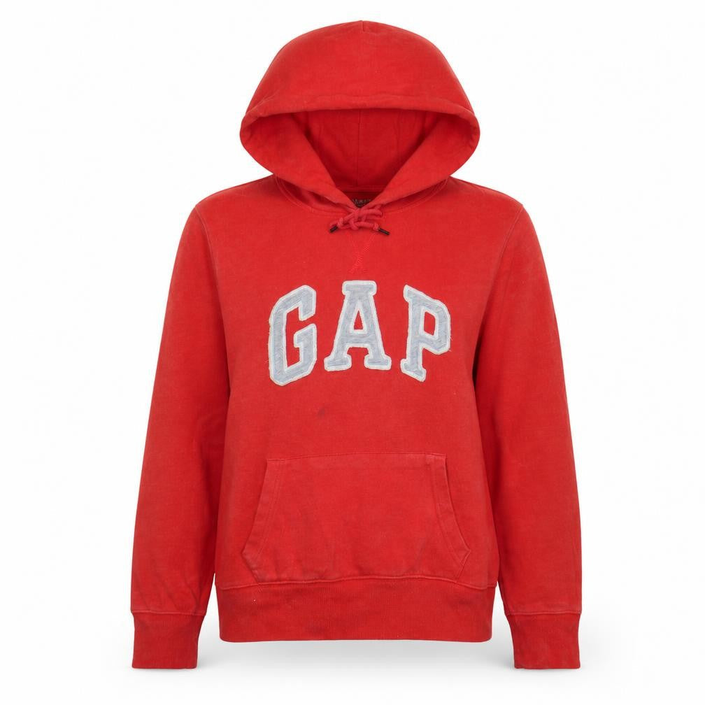 Gap Women’s Red Pullover Hoodie Small Cotton Blend Logo Casual
