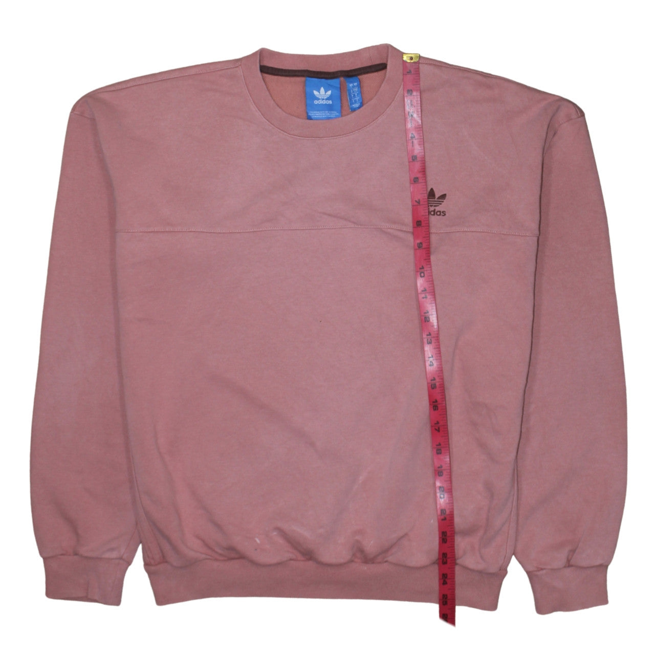 adidas Men's Pink Crew Neck Pullover Sweatshirt Size S
