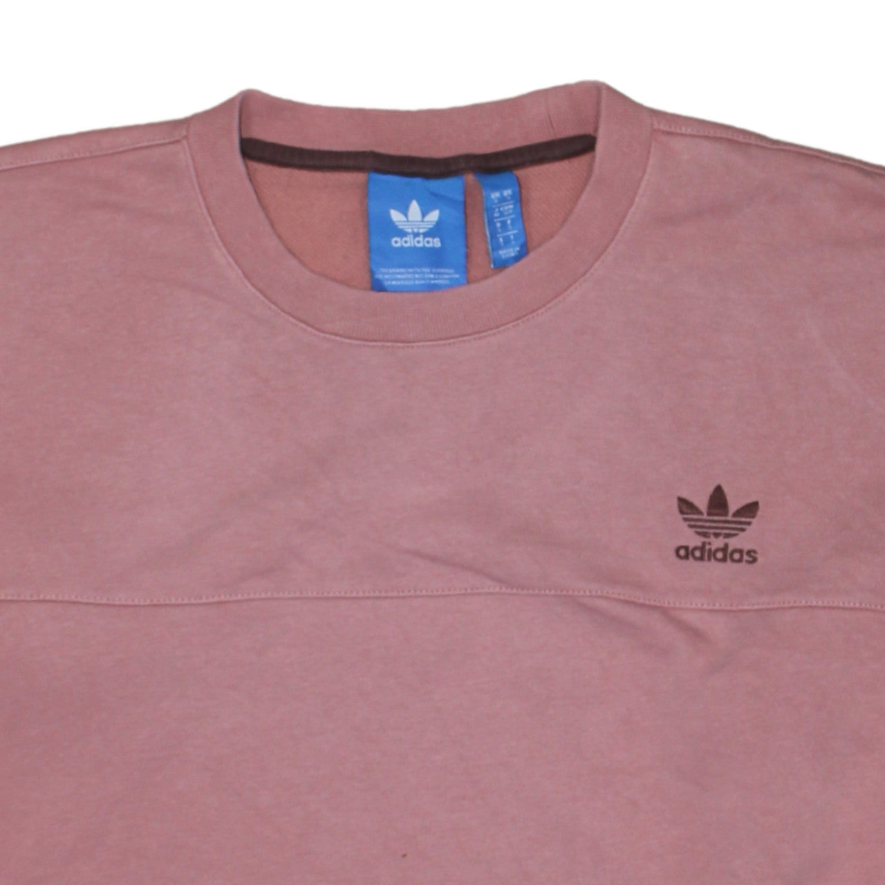 adidas Men's Pink Crew Neck Pullover Sweatshirt Size S