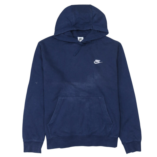 Nike Men’s Blue Pullover Hoodie Size L Regular Fit Fleece Sportswear