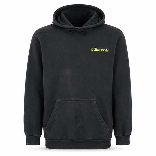 adidas Men's Black Logo Pullover Hoodie Medium Sports Fleece