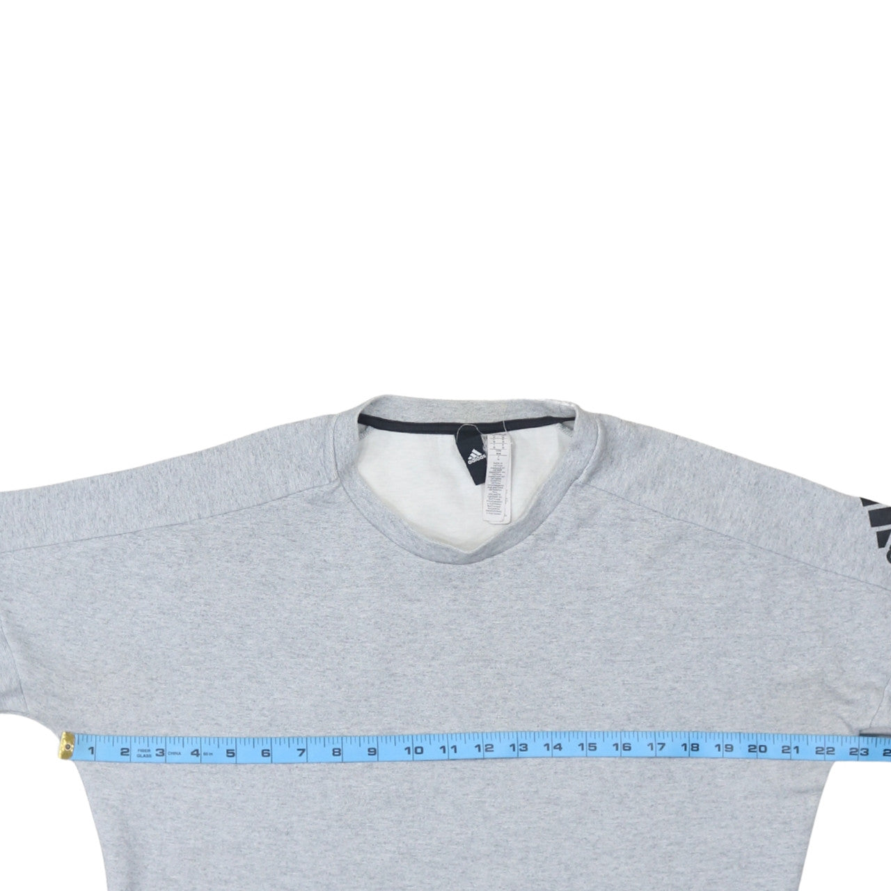 Adidas Men's Grey Crew Neck Pullover Sweatshirt M Regular Fit