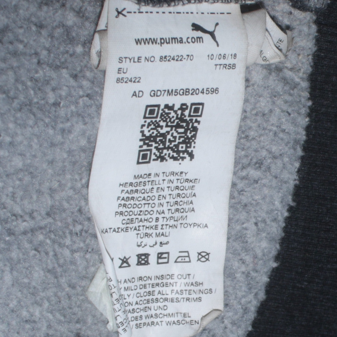 Puma Men's Black XL Pullover Hoodie with Logo Print