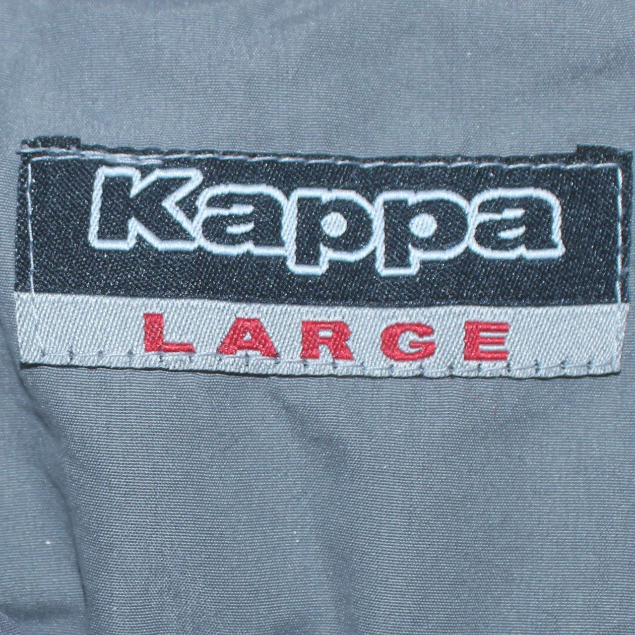 Kappa Men’s Grey Windbreaker Jacket Size L Full Zip Lightweight Sportswear