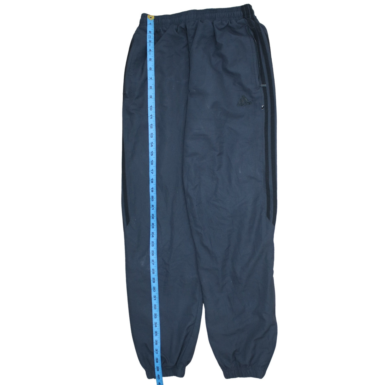 Adidas Men's Blue Track Pants L Woven Elastic Waist Activewear