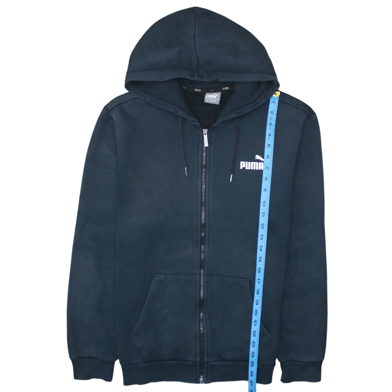 Puma Men's Black Full Zip Hoodie L Fleece Sweatshirt