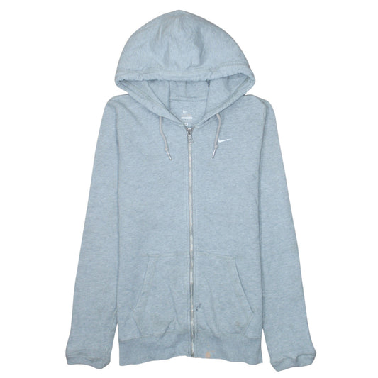 Nike Men's Grey Full Zip Hoodie Size S Cotton Sweatshirt