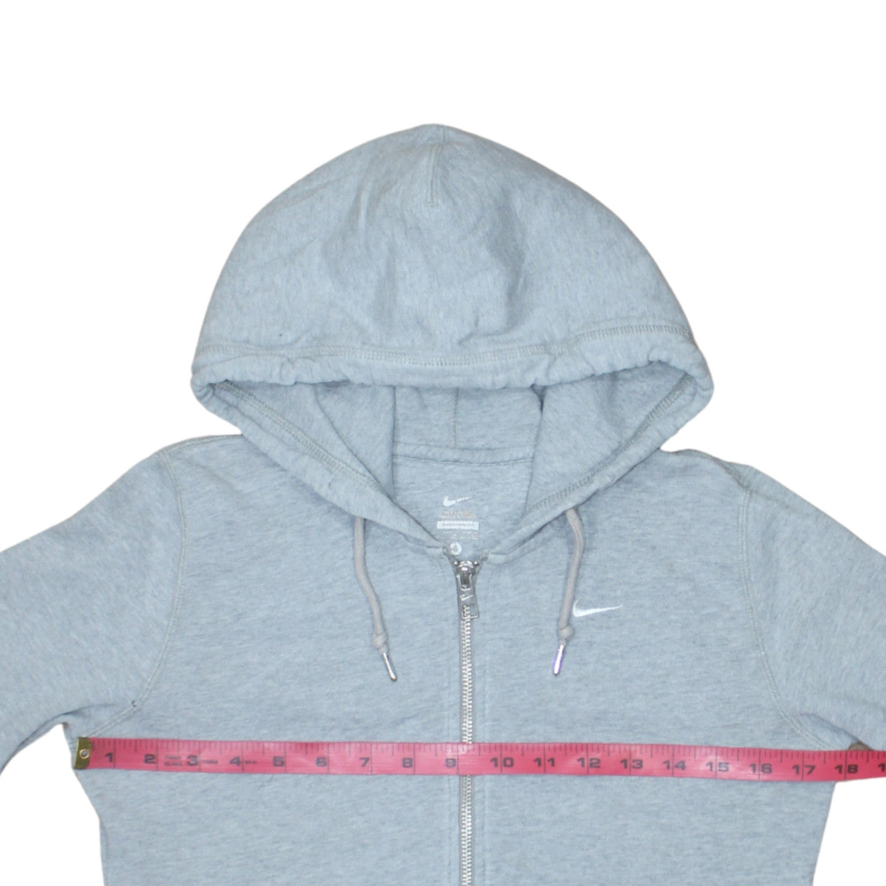 Nike Men's Grey Full Zip Hoodie Size S Cotton Sweatshirt