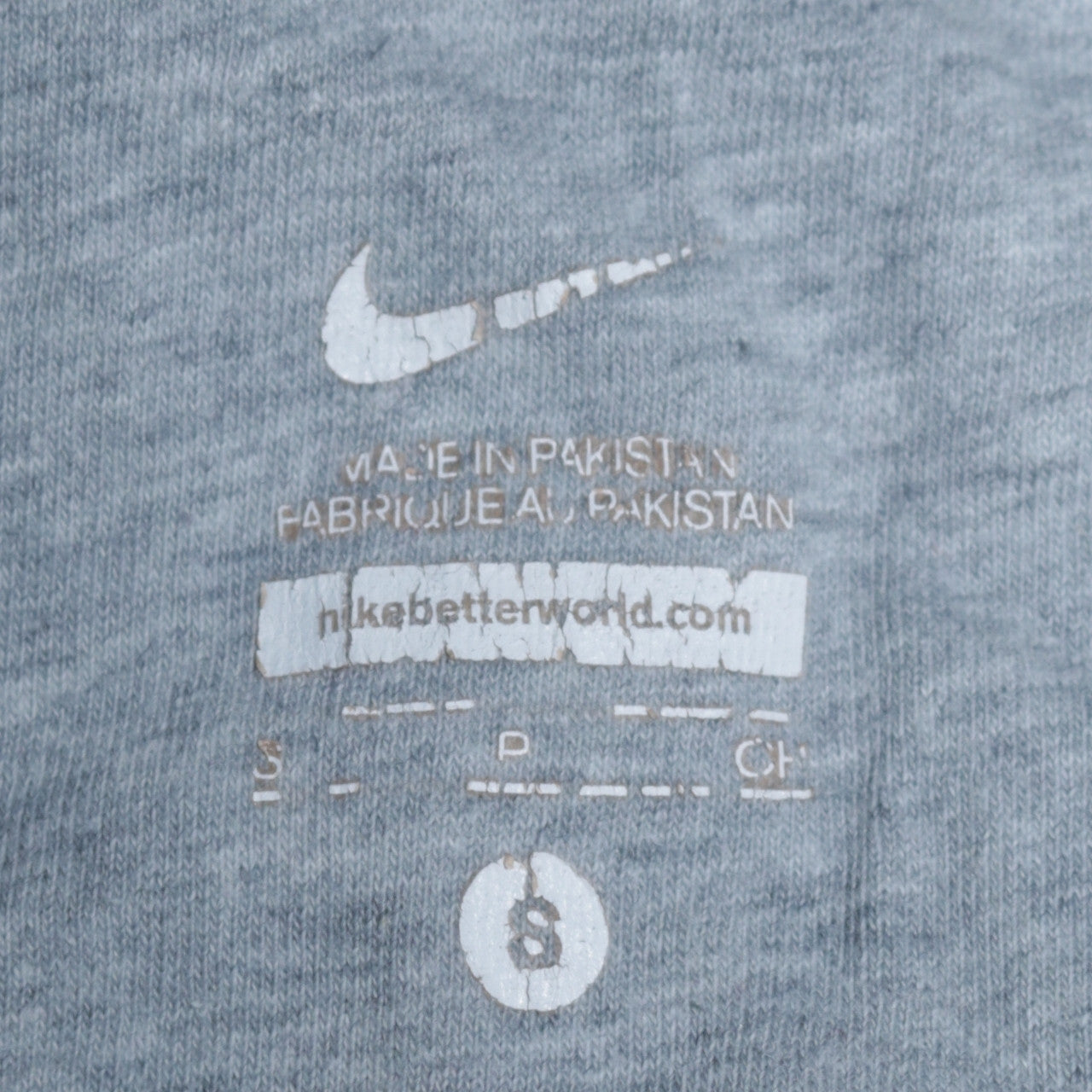 Nike Men's Grey Full Zip Hoodie Size S Cotton Sweatshirt