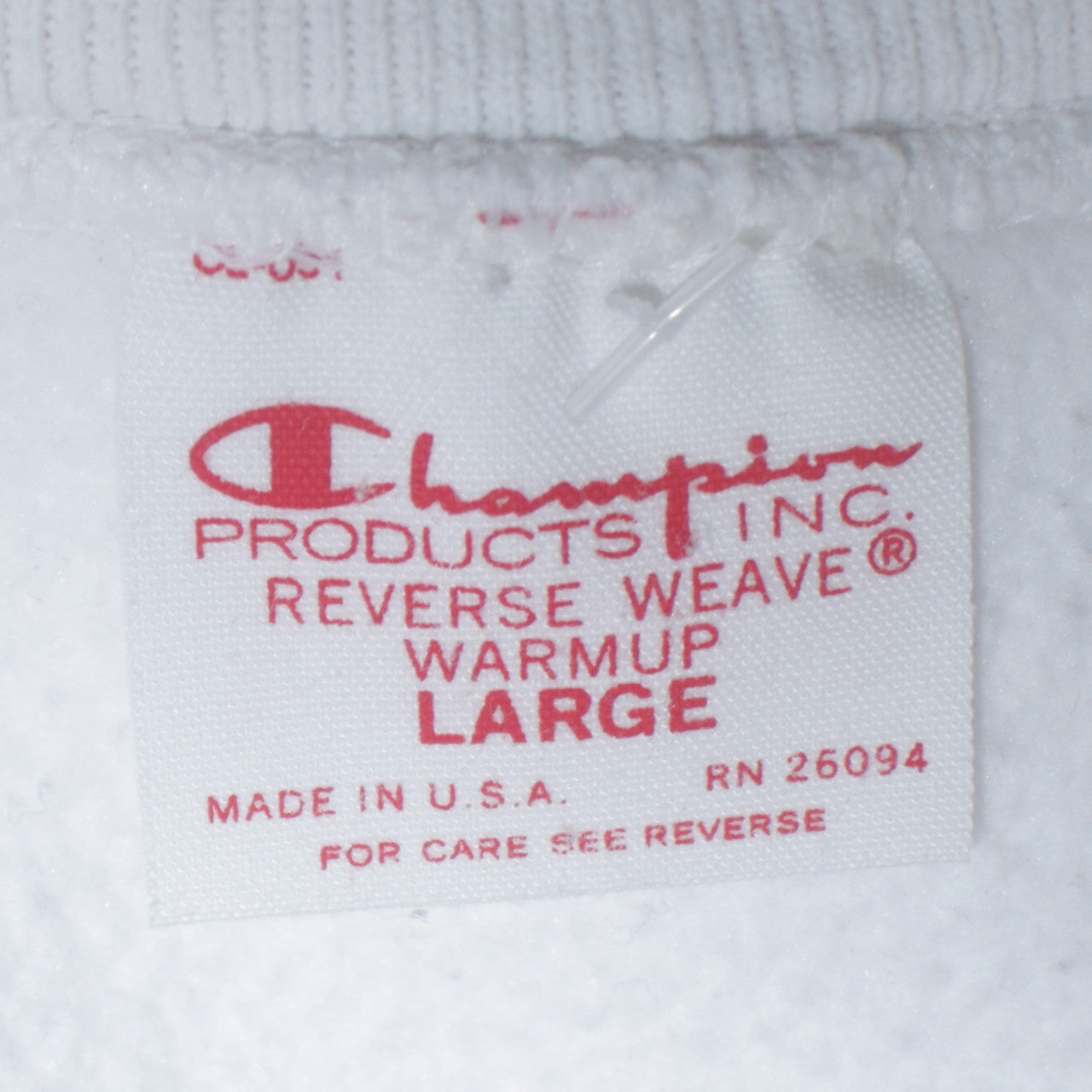 Champion Women's White Reverse Weave Large Pullover Sweatshirt