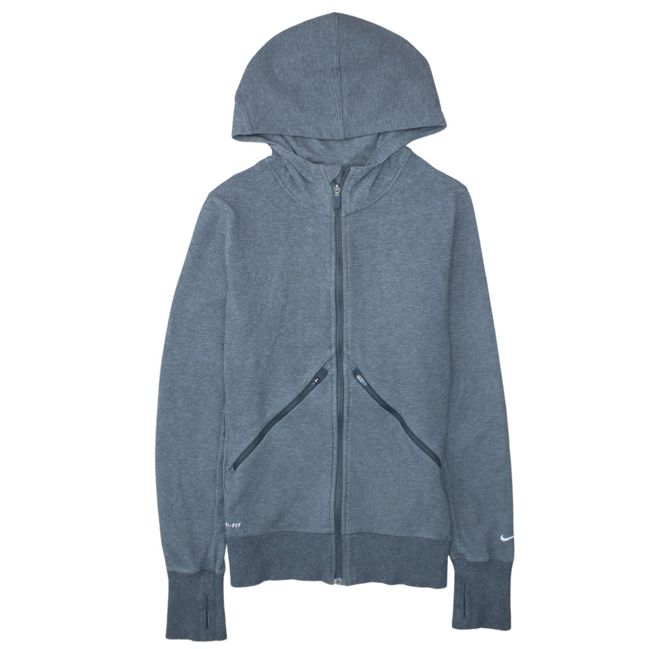 Nike Men's Grey Dri-Fit Full Zip Hoodie Size M