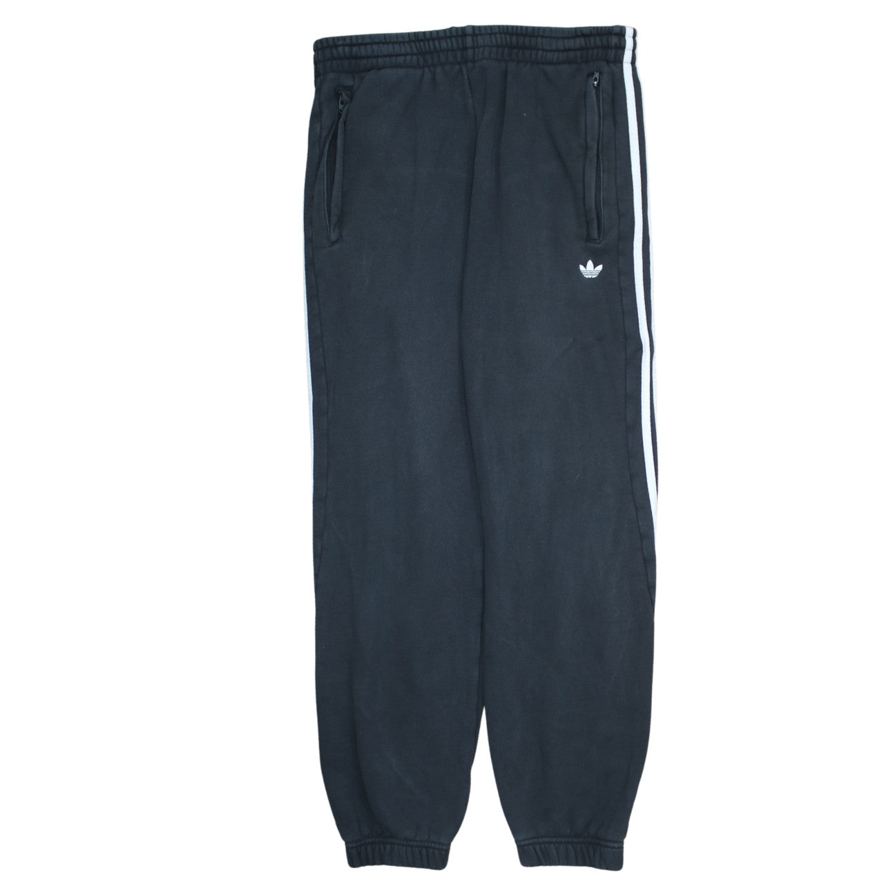 Adidas Men's Black Jogger Sweatpants M Tapered Side Stripe