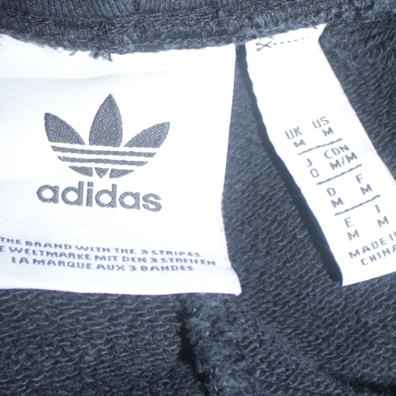 Adidas Men's Black Jogger Sweatpants M Tapered Side Stripe