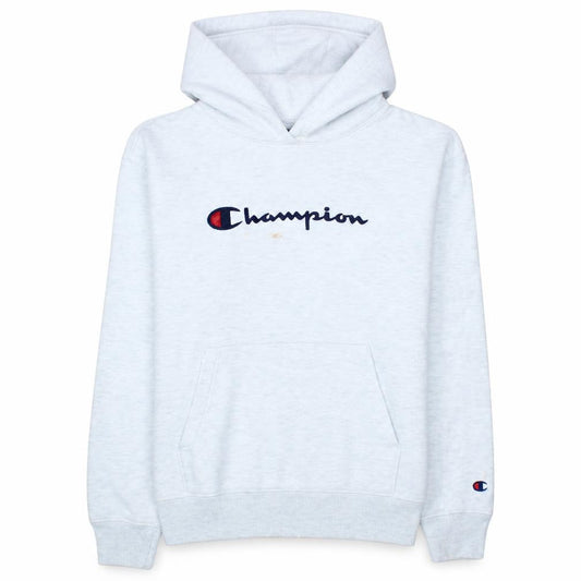 Champion Womens Light Grey Pullover Hoodie XS Casual Logo Sweatshirt