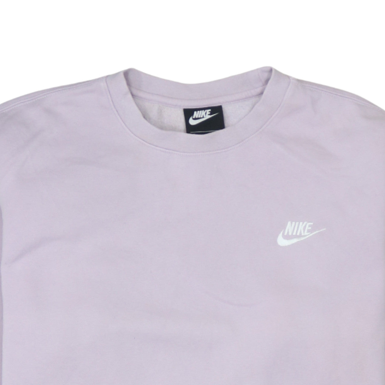 Nike Women’s Lilac Crew Neck Pullover Sweatshirt Small 80% Cotton