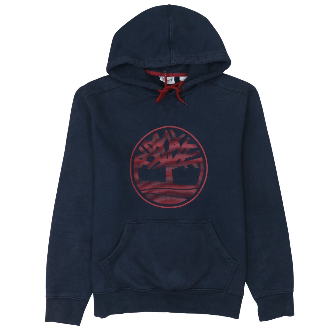 Timberland Men’s Blue Pullover Hoodie Medium Graphic Logo