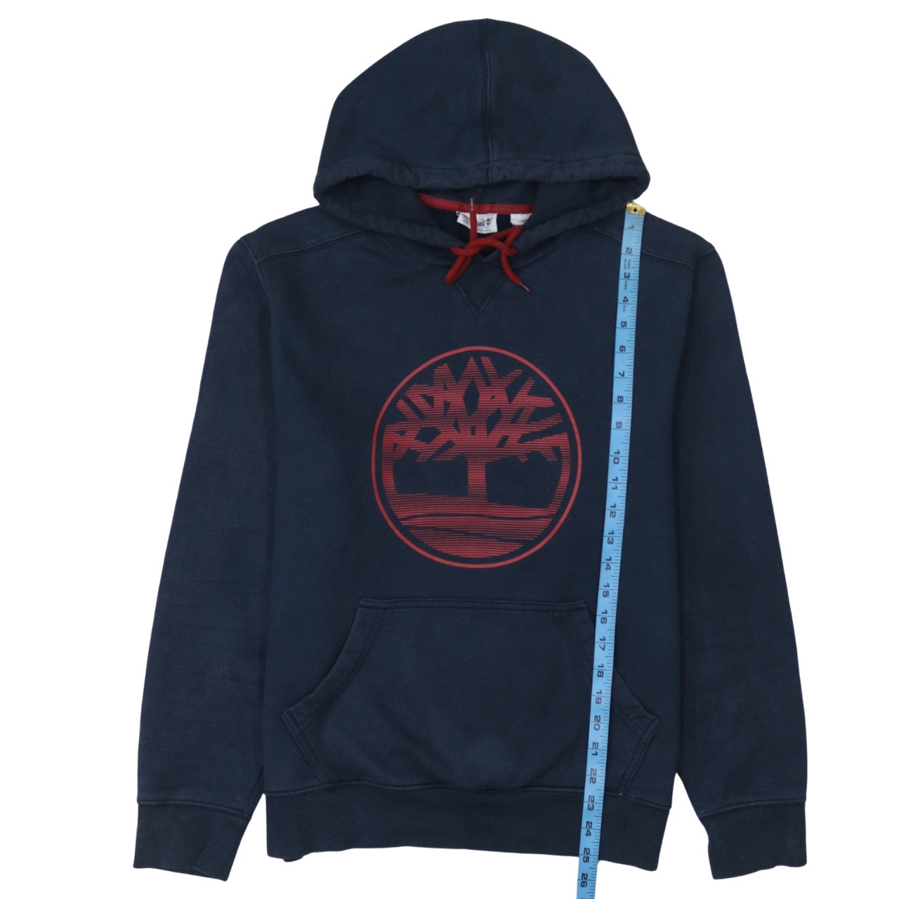 Timberland Men’s Blue Pullover Hoodie Medium Graphic Logo
