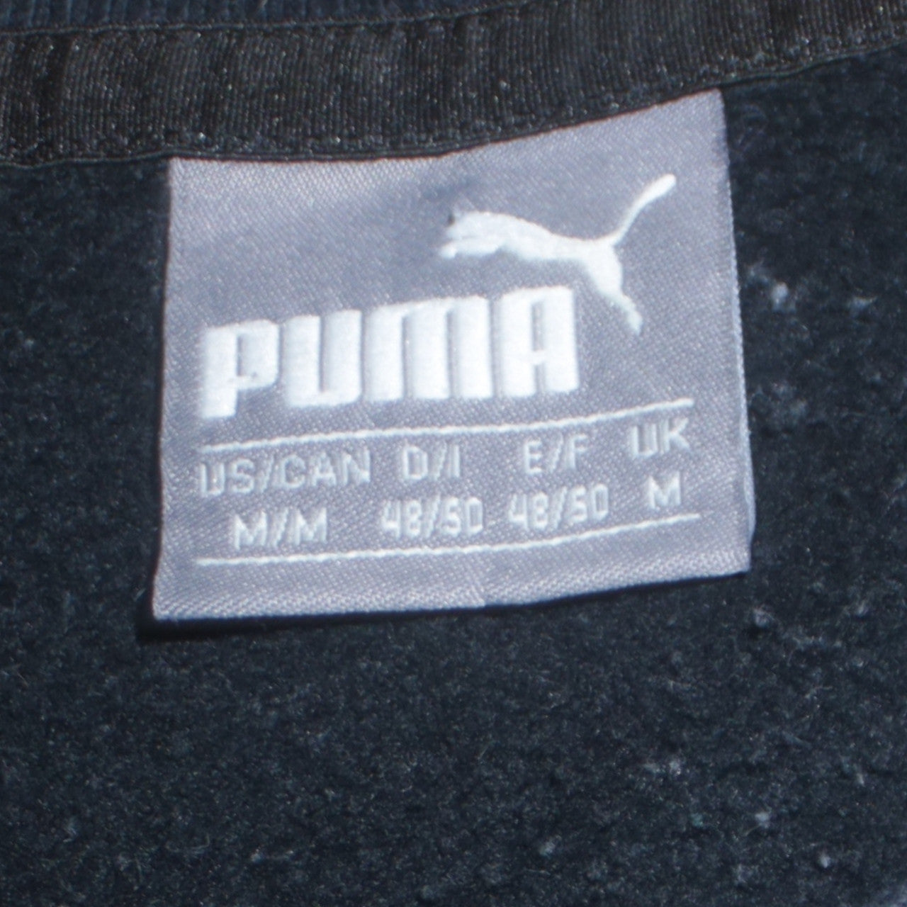 Puma Men's Black Crew Neck Logo Pullover Sweatshirt Size M