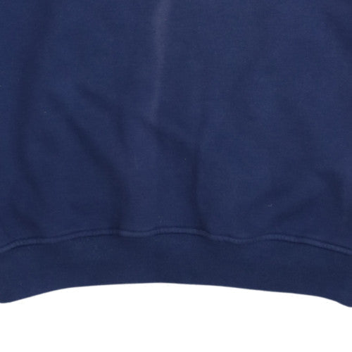 Adidas Mens Blue Pullover Sweatshirt S Regular 2000 Sports Embroidered
