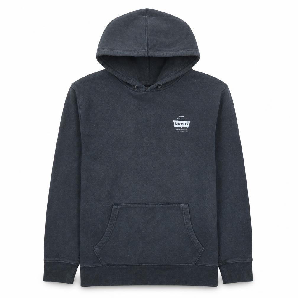 Levi's Men's Black Pullover Hoodie L Logo Graphic Outdoor Style
