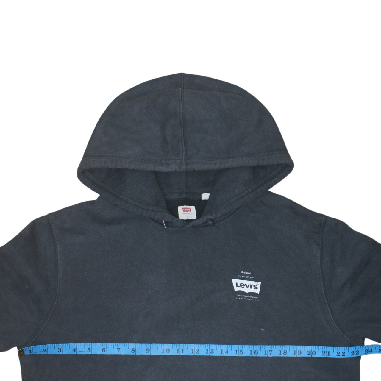 Levi's Men's Black Pullover Hoodie L Logo Graphic Outdoor Style