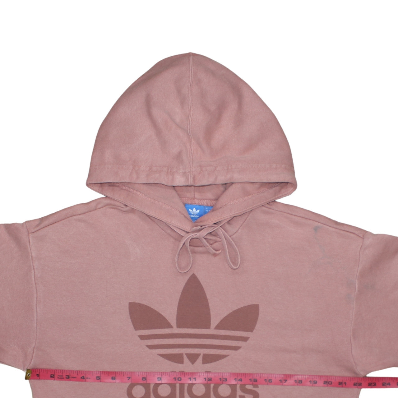 Adidas Womens Pink Hooded Pullover Hoodie Size 8 L Cotton Casual