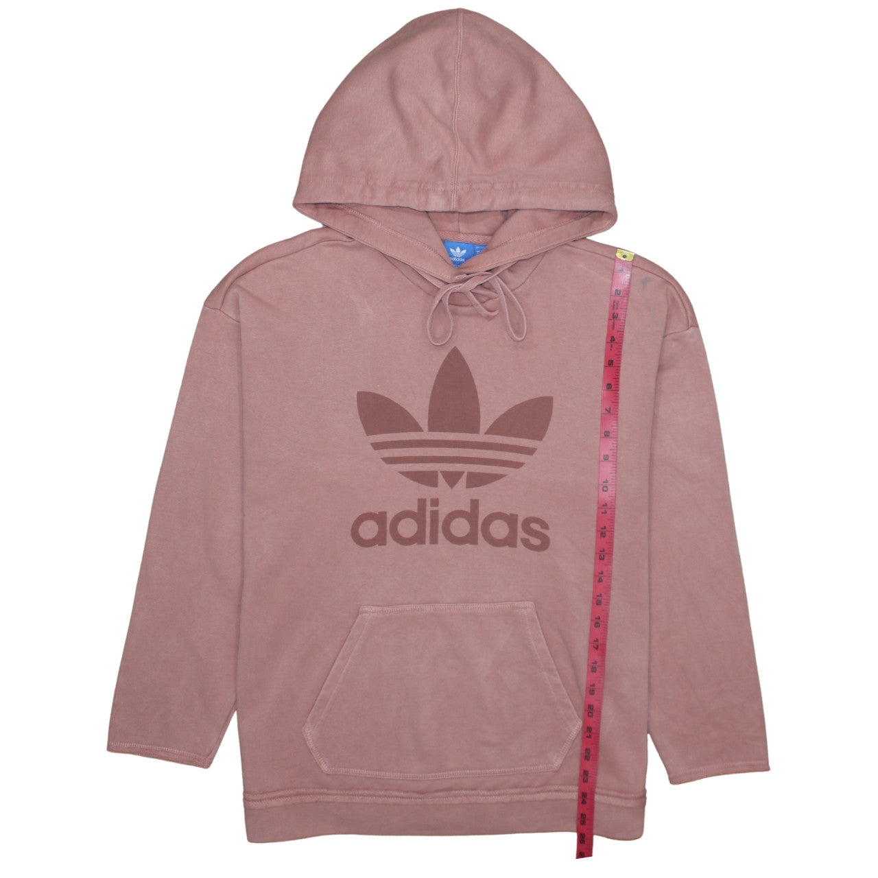 Adidas Womens Pink Hooded Pullover Hoodie Size 8 L Cotton Casual