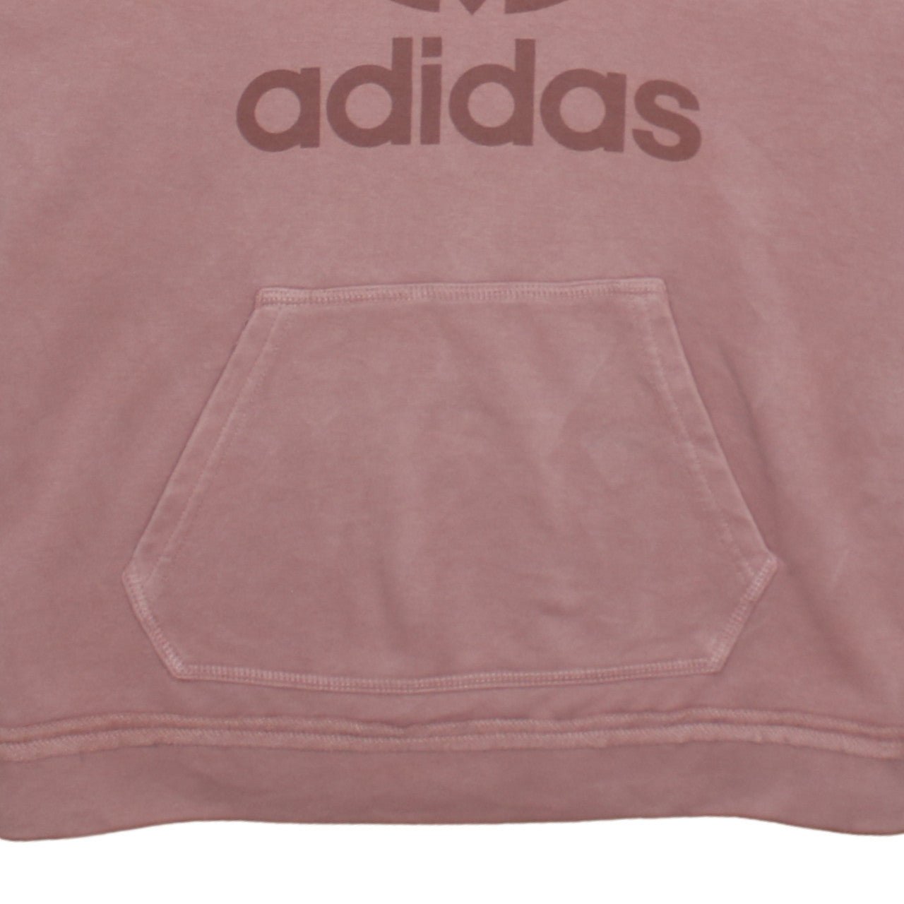 Adidas Womens Pink Hooded Pullover Hoodie Size 8 L Cotton Casual