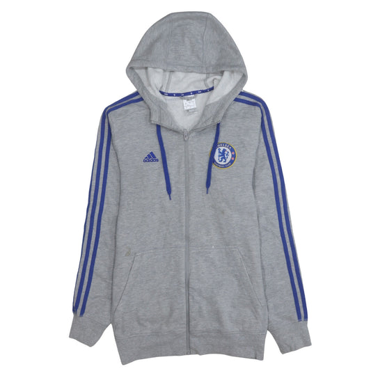 Adidas Men’s Grey Chelsea FC Full Zip Hoodie Size M
