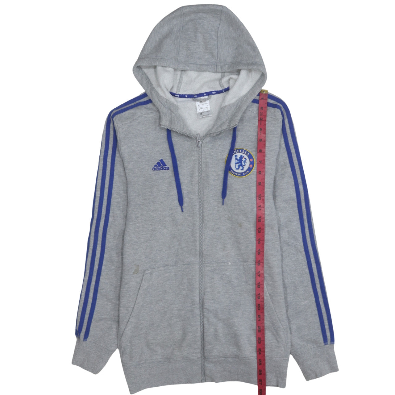 Adidas Men’s Grey Chelsea FC Full Zip Hoodie Size M