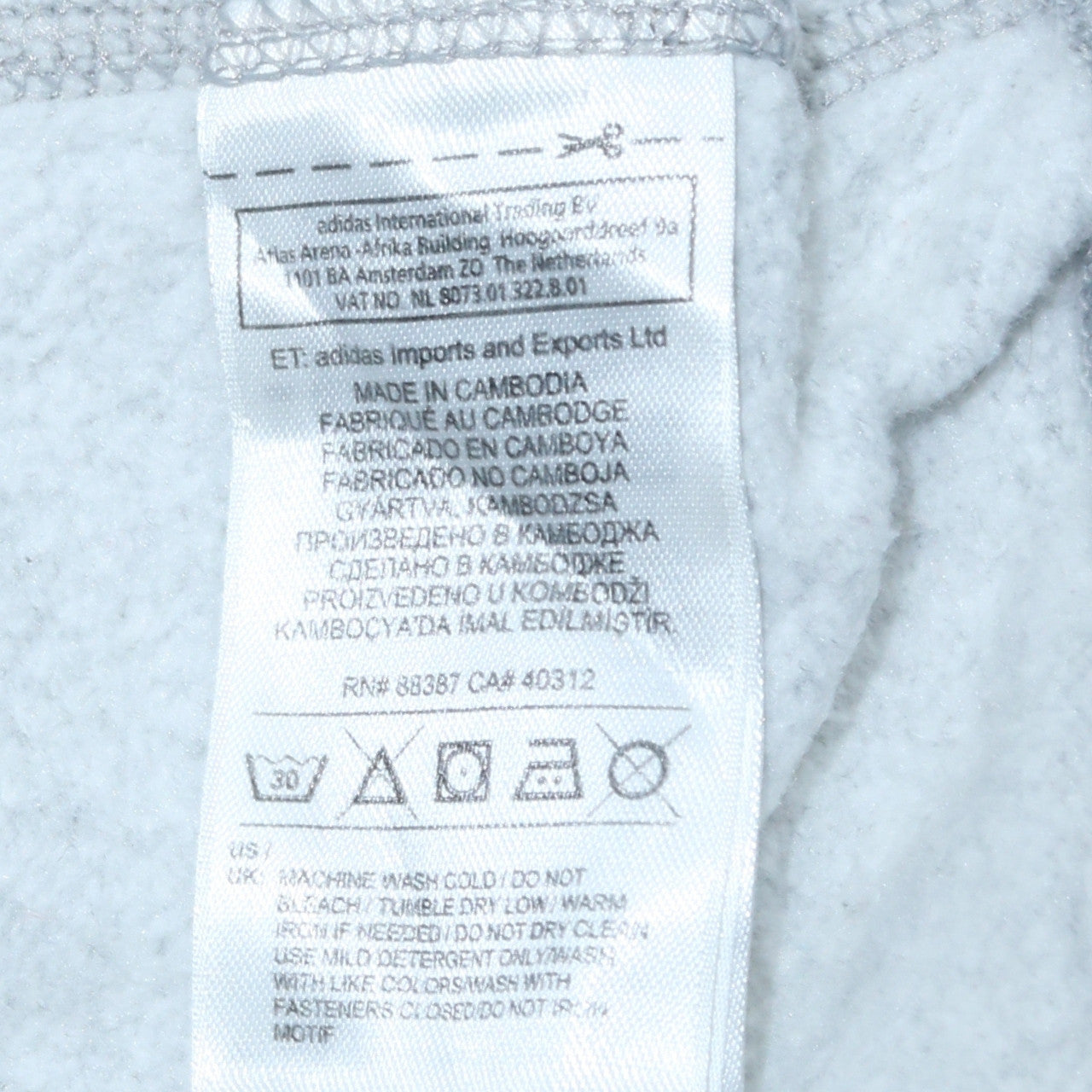 Adidas Men’s Grey Chelsea FC Full Zip Hoodie Size M