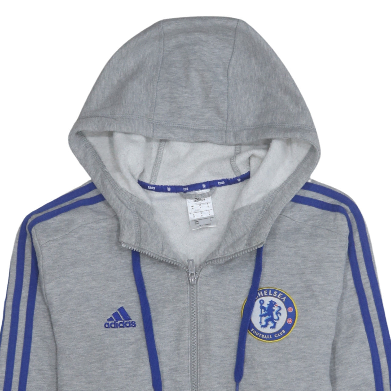 Adidas Men’s Grey Chelsea FC Full Zip Hoodie Size M