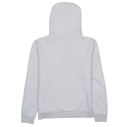 Brand and care label for Champion girls’ white pullover hoodie 13-14 years hooded sweatshirt
