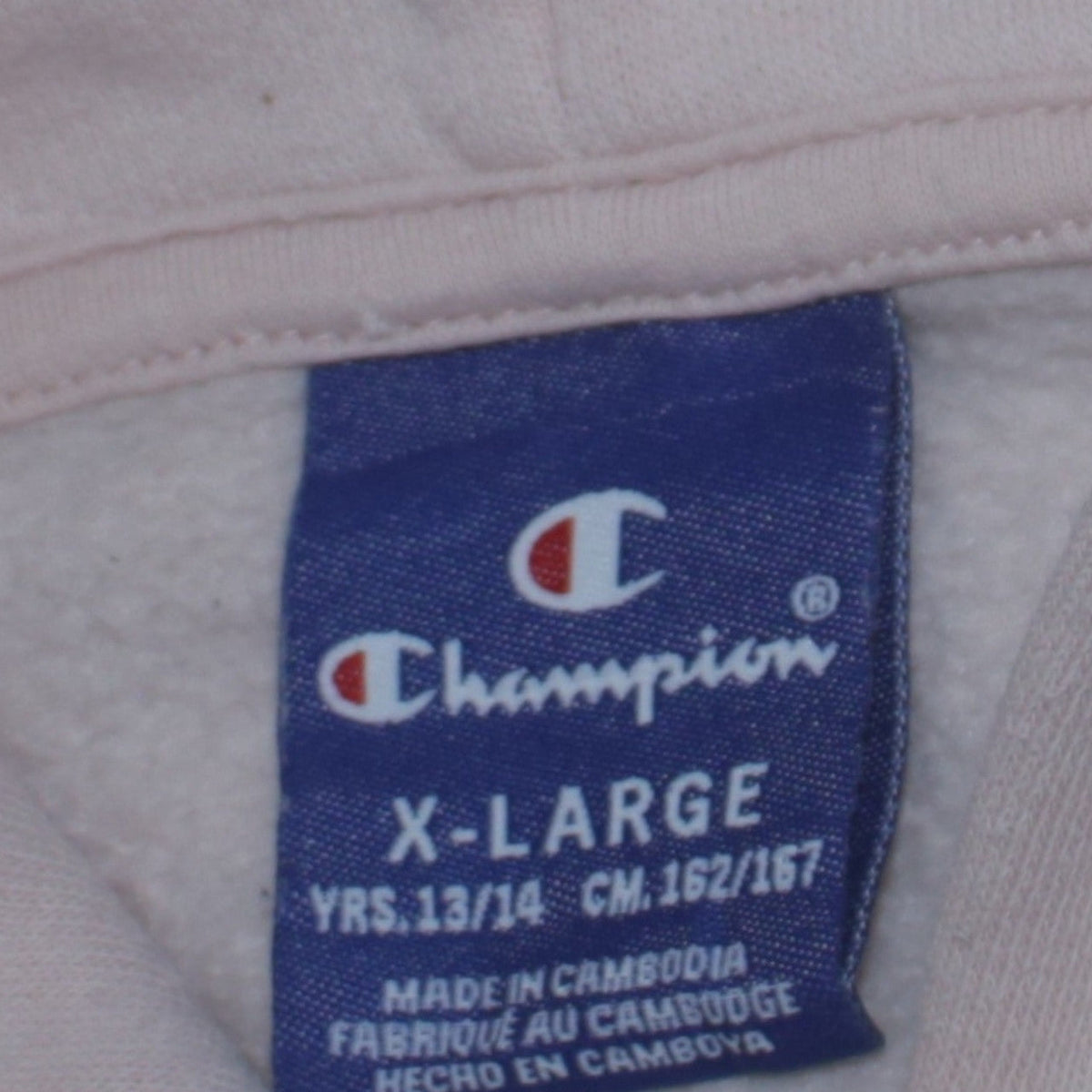 Champion Girls White Pullover Hoodie 13-14 Years Hooded Sweatshirt