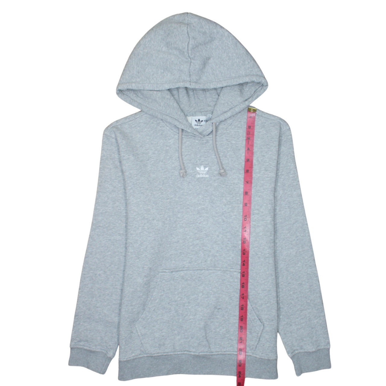 Adidas Womens Grey Pullover Hoodie Size 8 Cotton Blend Casual