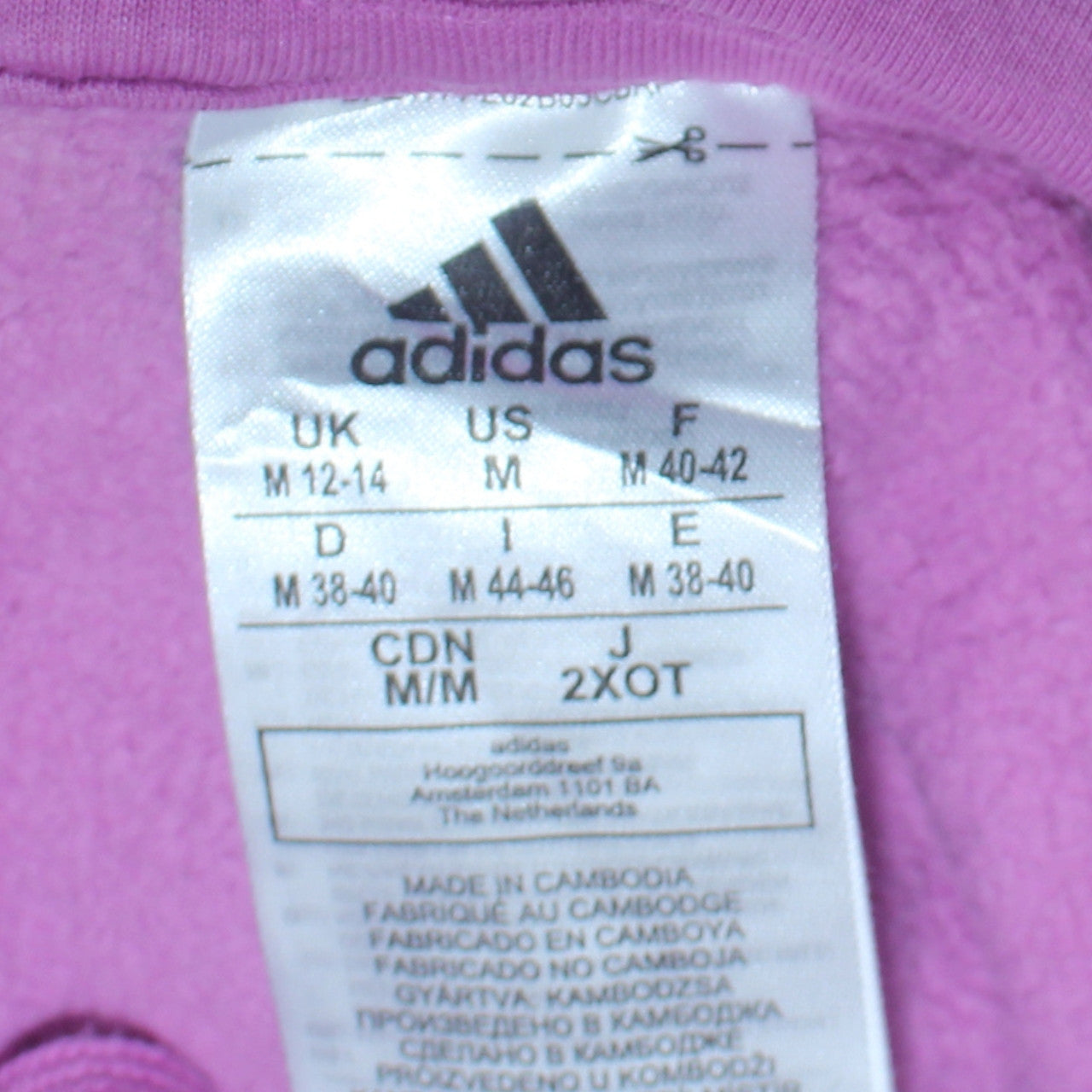 Adidas Womens Purple Hoodie Medium 12-14 Pullover Hooded Sweatshirt