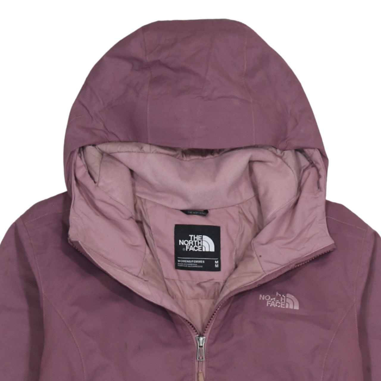 The North Face Womens Purple Hooded Waterproof Parka Jacket Size M