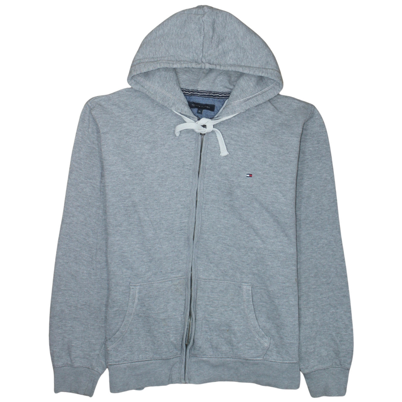 Tommy Hilfiger Mens Grey XL Full Zip Hoodie Sweatshirt
