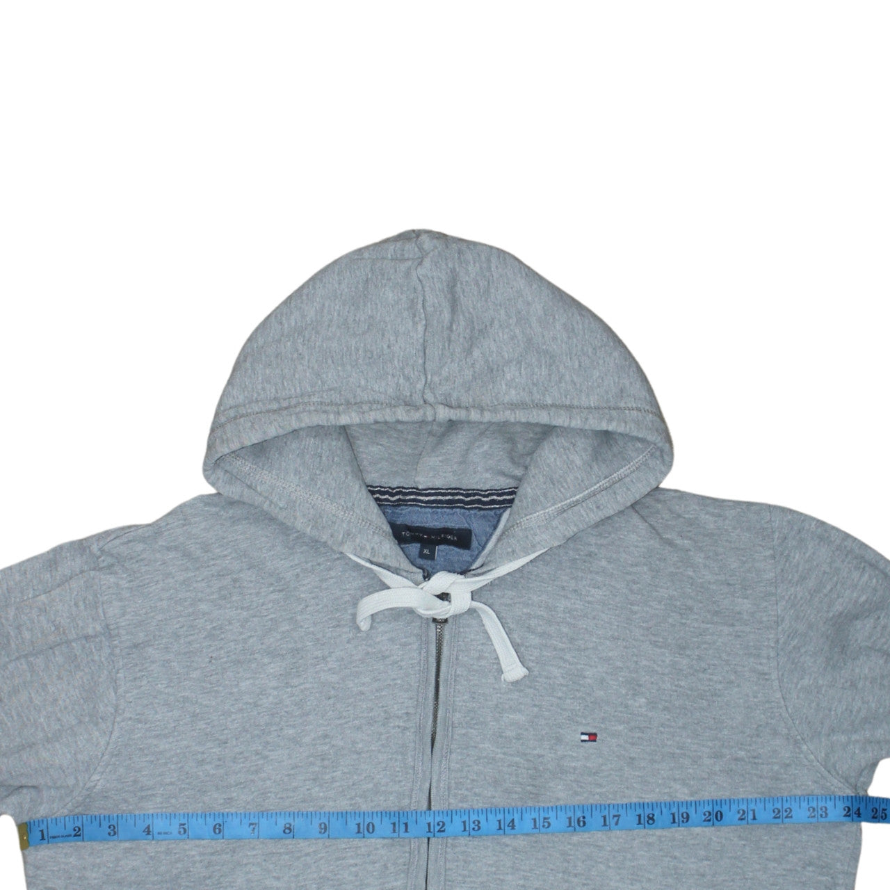 Tommy Hilfiger Mens Grey XL Full Zip Hoodie Sweatshirt
