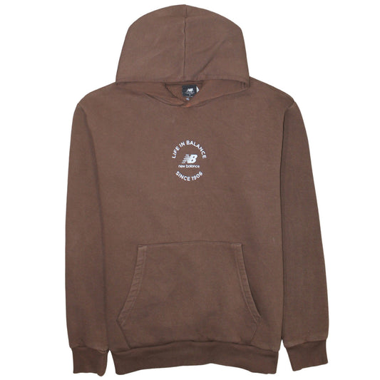 New Balance Men's Brown Pullover Hoodie Size S Fleece Casual