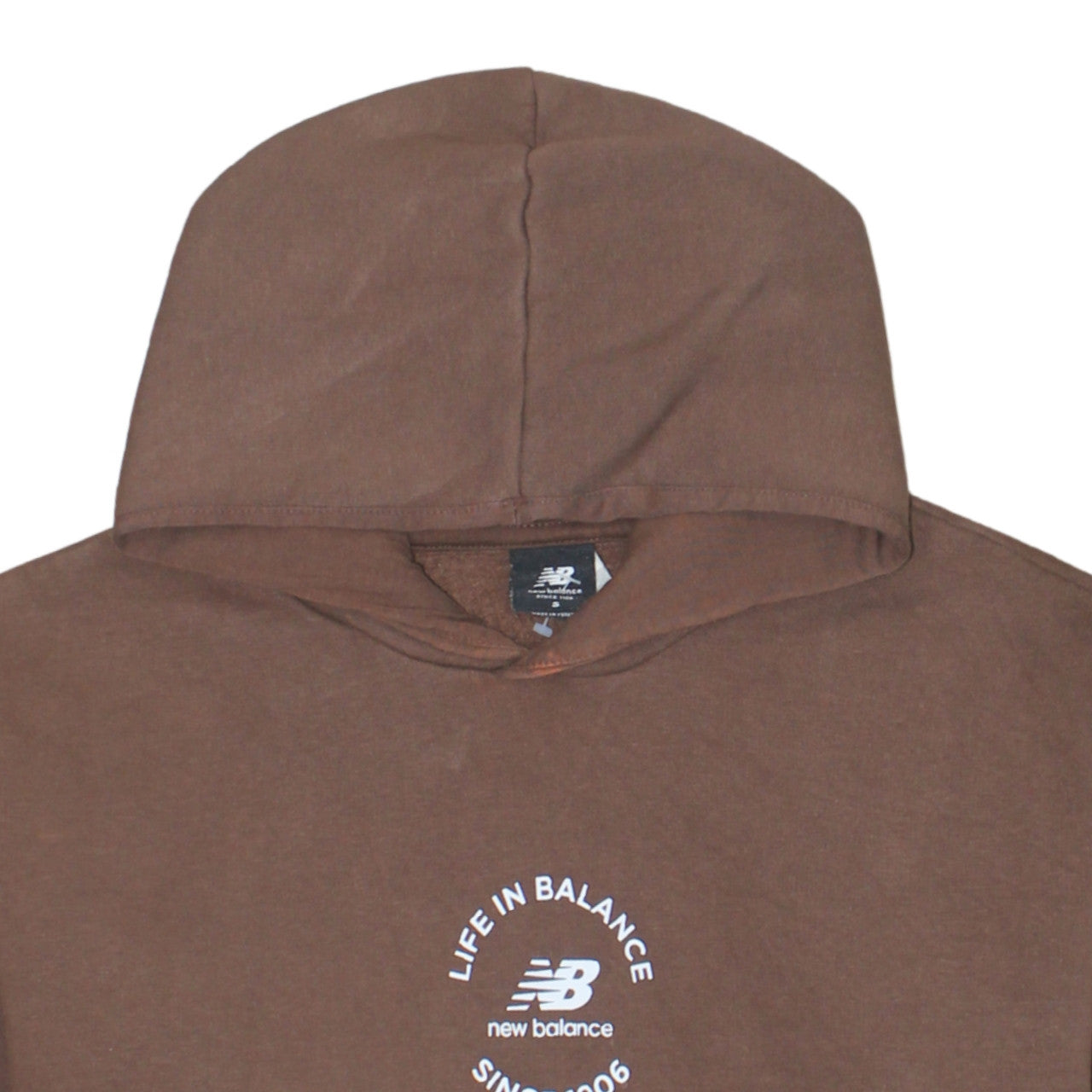 New Balance Men's Brown Pullover Hoodie Size S Fleece Casual