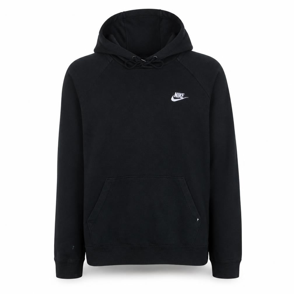 Nike Mens Black Pullover Hoodie Sweatshirt M Fleece Regular Fit