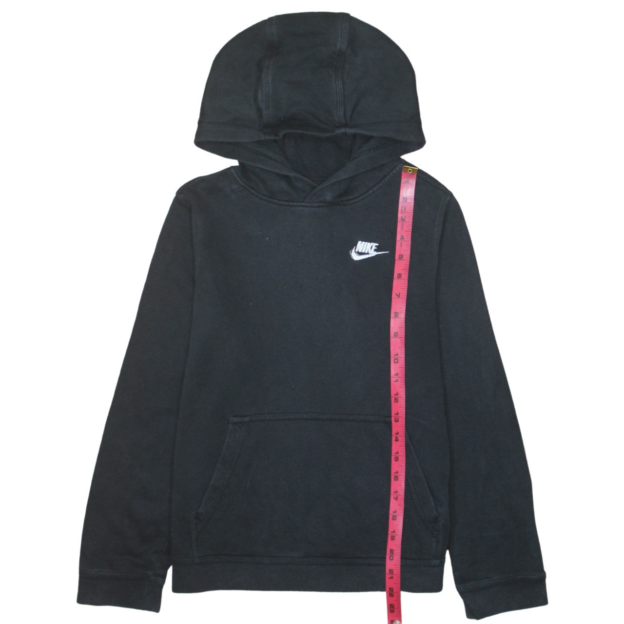 Nike Boys Black Pullover Hoodie Sweatshirt L 147-158cm Fleece Logo