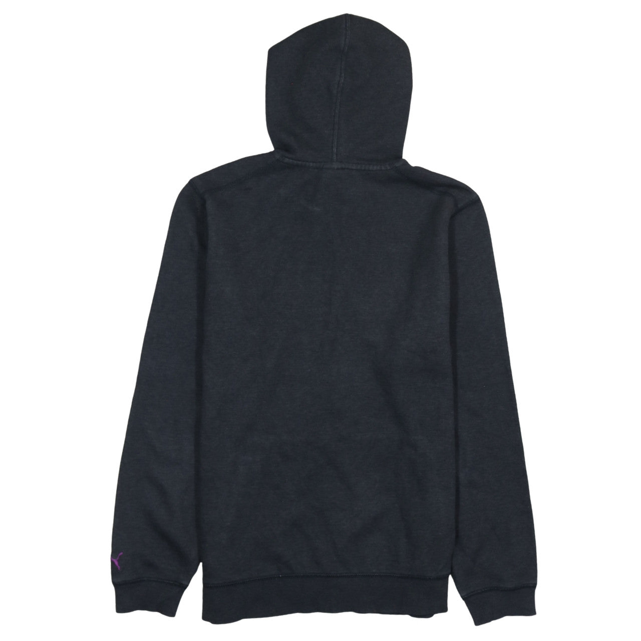 Puma Womens Black Pullover Hoodie Size 16 Logo Fleece Casual
