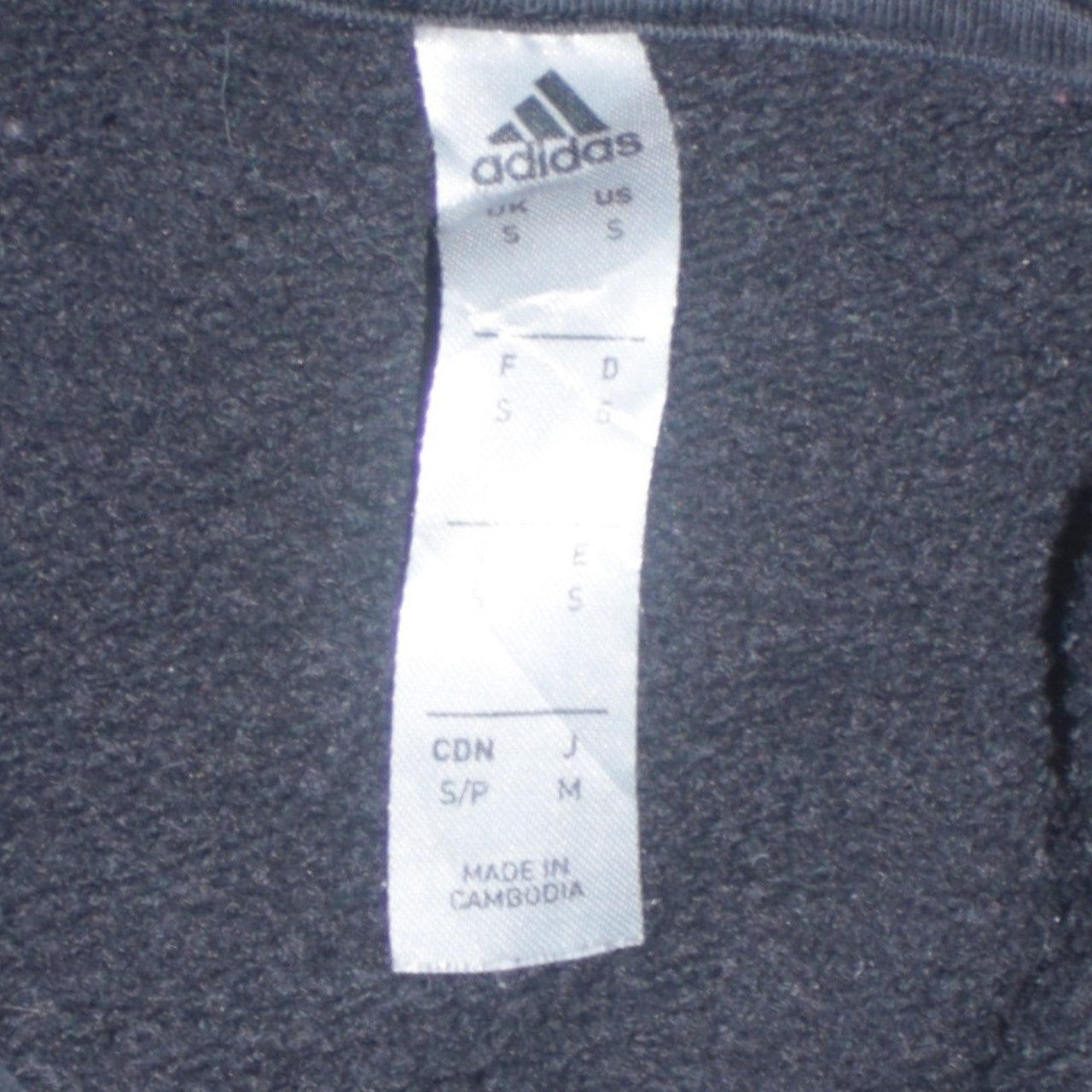 Adidas Men's Black Pullover Hoodie Small Sports Fleece Sweatshirt