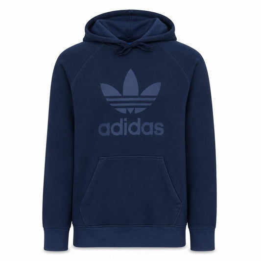 Adidas Men's Blue Pullover Hoodie Size M Logo Sports Sweatshirt