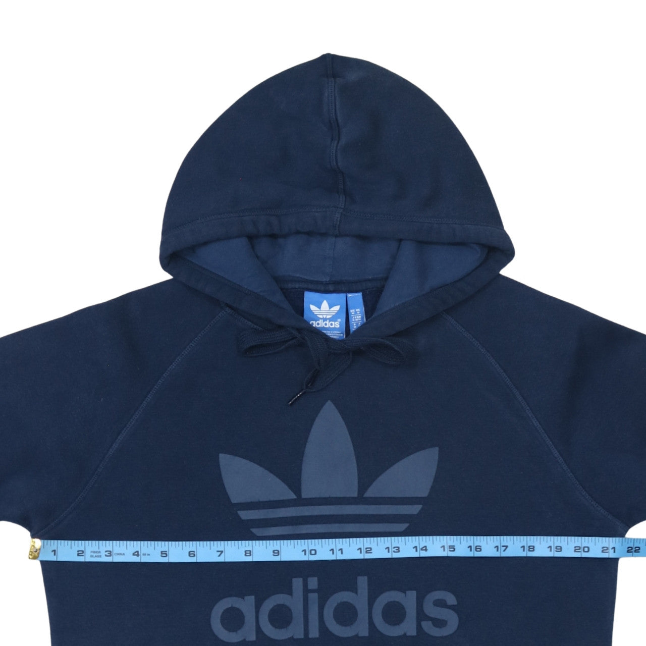 Adidas Men's Blue Pullover Hoodie Size M Logo Sports Sweatshirt
