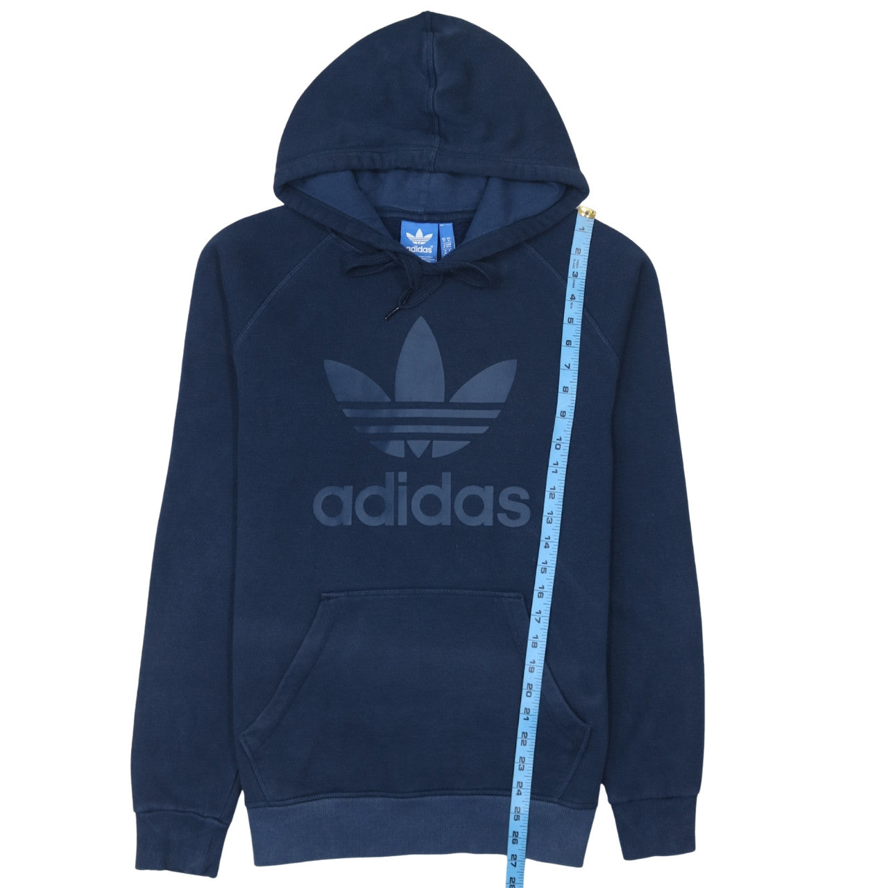 Adidas Men's Blue Pullover Hoodie Size M Logo Sports Sweatshirt