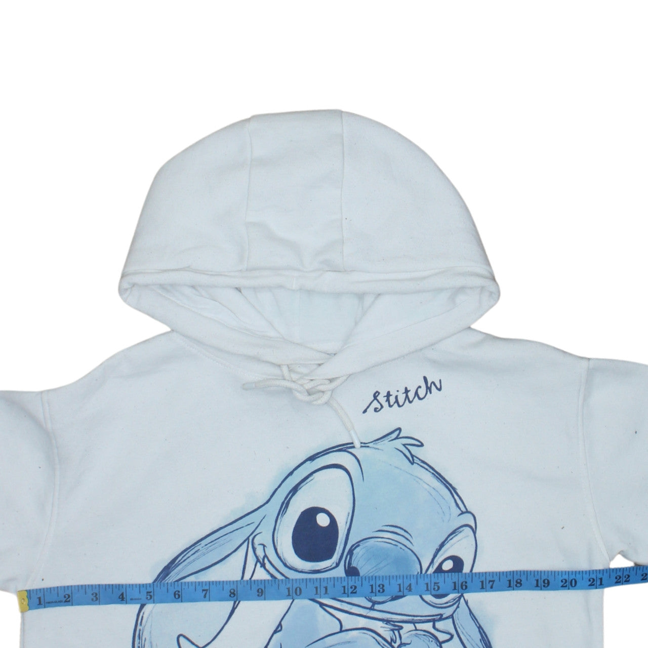 Disney Primark Cares Womens White Stitch Hoodie Size S 10/12 Pullover